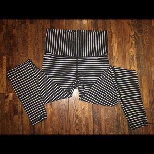 SOLD Ivivva black/multi stripe full length legging